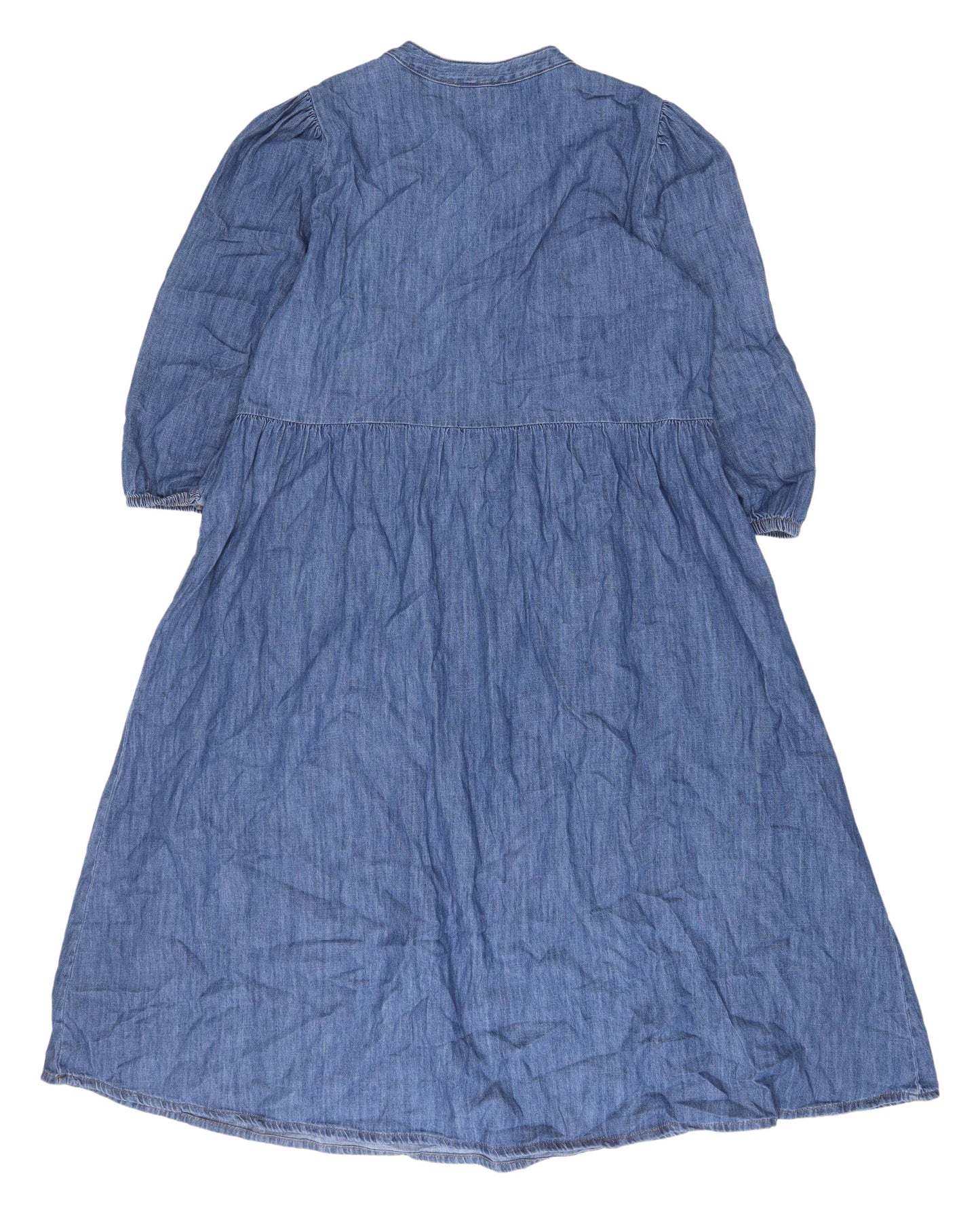 Marks and Spencer Blue Denim Shirt Dress 14
