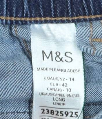 Marks and Spencer Women's Blue Jogger Jeans - Size 14
