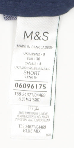 Marks and Spencer Blue Wide-Leg Women's Jeans, Size 8