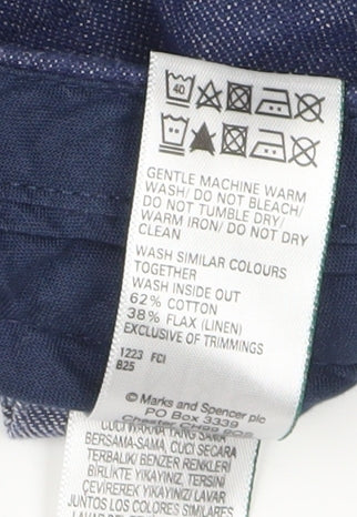 Marks and Spencer Blue Wide-Leg Women's Jeans, Size 8