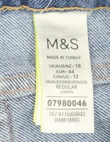 Marks & Spencer Women's Blue Mom Jeans Size 16