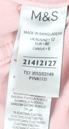 Marks and Spencer Women's Pink Boyfriend Denim Shorts