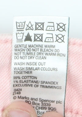 Marks and Spencer Women's Pink Boyfriend Denim Shorts
