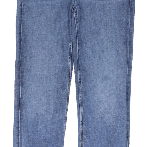 Marks and Spencer Women's Blue Straight Leg Jeans