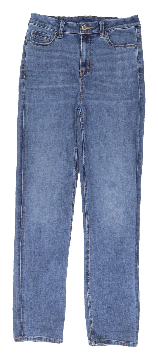 Marks and Spencer Women's Blue Straight Leg Jeans