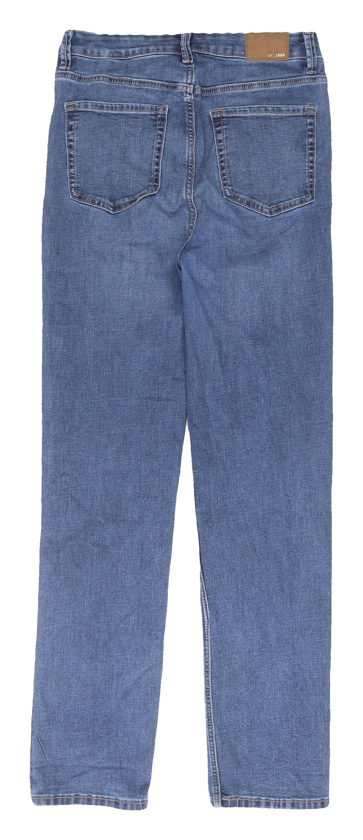 Marks and Spencer Women's Blue Straight Leg Jeans