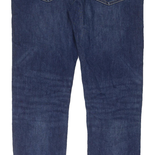 Marks and Spencer Men's Blue Straight Fit Denim Jeans