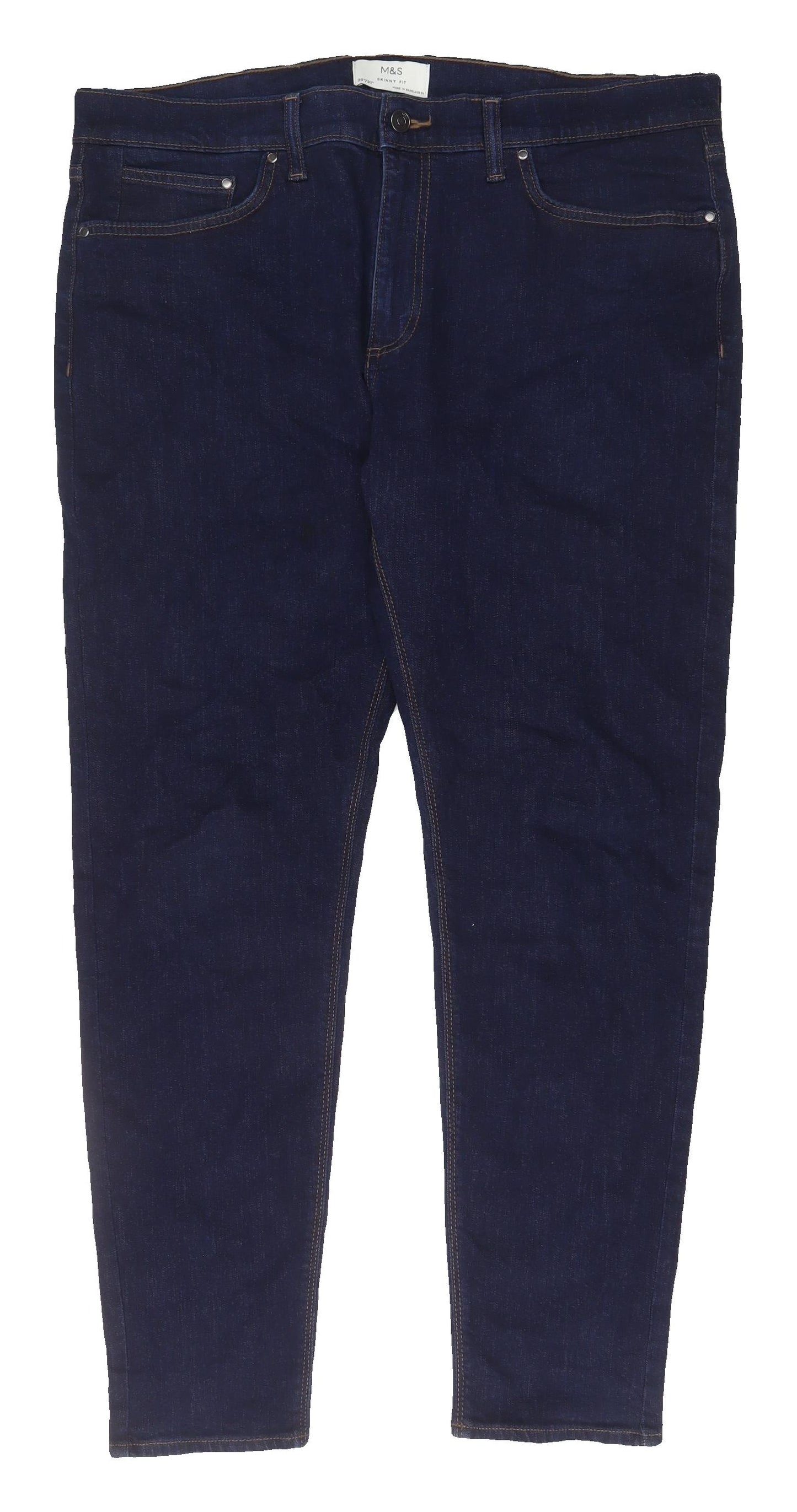 Marks and Spencer Men's Blue Straight Jeans Size 38