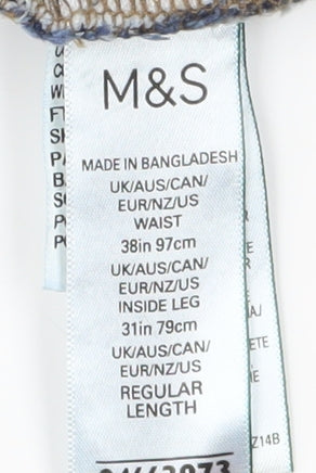 Marks and Spencer Men's Blue Straight Jeans Size 38