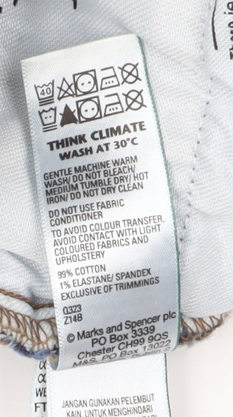 Marks and Spencer Men's Blue Straight Jeans Size 38