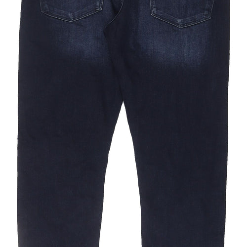 Marks and Spencer Blue Men's Straight Jeans, 32 Waist