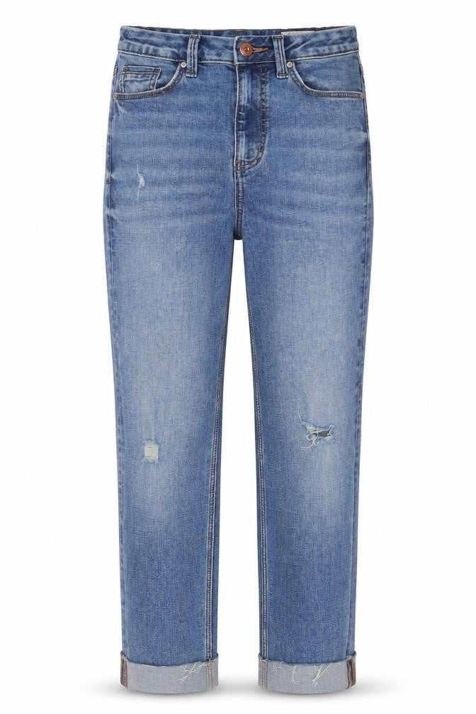 Front view of Marks & Spencer Women’s Blue Straight Jeans, size S