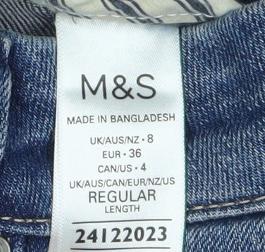 Marks and Spencer Women's Blue Boyfriend Jeans Size 8
