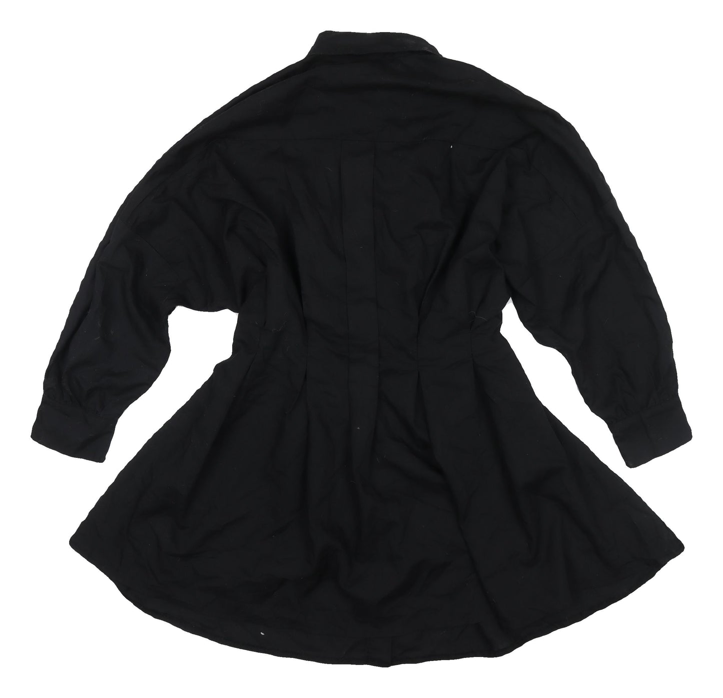 PrettyLittleThing Black Shirt Dress, Size 8, Women's, Collared