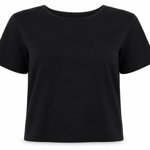 First Avenue Black T-Shirt Women Size 18 Crew Neck