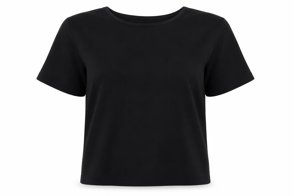 First Avenue Black T-Shirt Women Size 18 Crew Neck