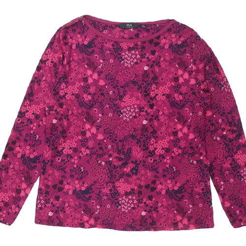 Isle Collection Pink Floral T-Shirt, Women, Size S