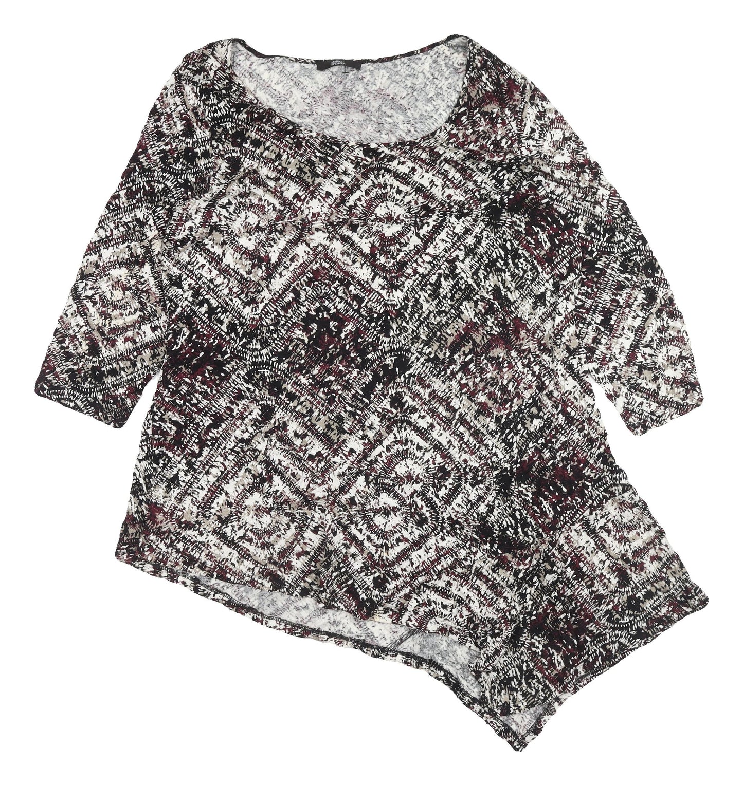 Marks & Spencer Women's Multicoloured Geometric Blouse UK 18