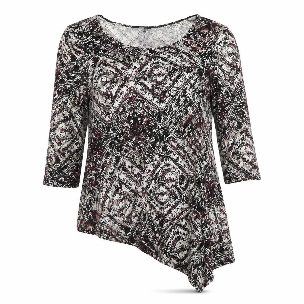 Front view of Marks & Spencer Women's Multicoloured Geometric Blouse UK 18