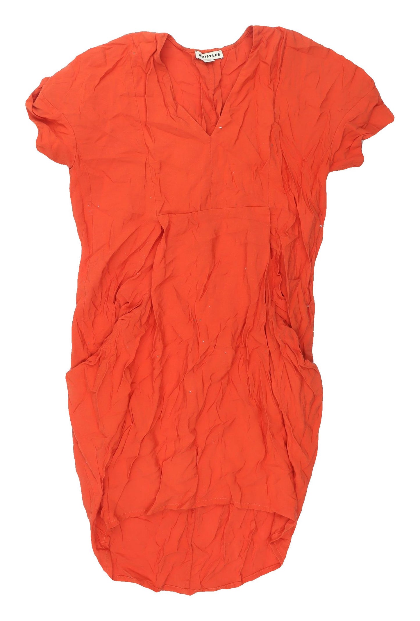 Whistles Women's Orange Shift Dress, Size 4, Summer Style
