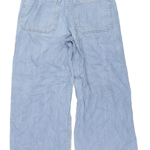 Topshop Women's Blue Wide-Leg Jeans, Size 25