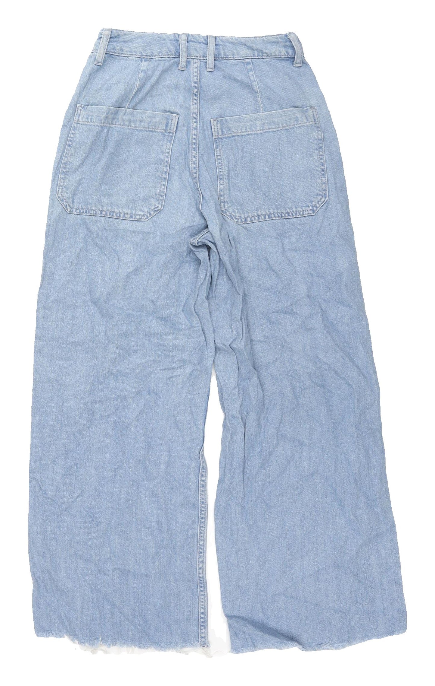 Topshop Women's Blue Wide-Leg Jeans, Size 25