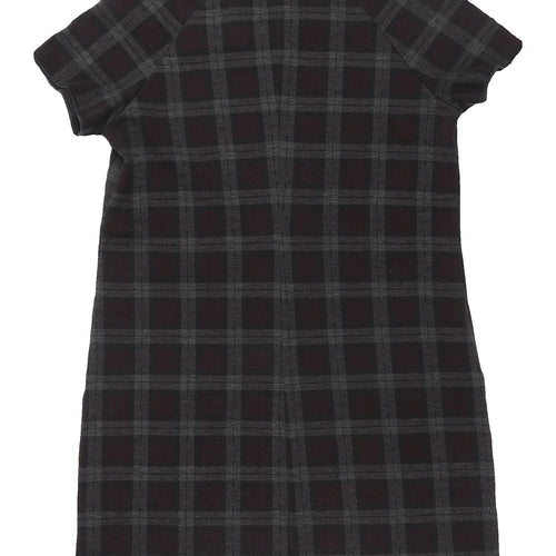 New Look Women's Black Plaid Shift Dress Size 10