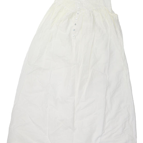 Marks and Spencer Women's White Midi Cotton Dress