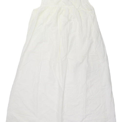 Marks and Spencer Women's White Midi Cotton Dress