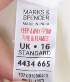 Marks and Spencer Women's White Midi Cotton Dress