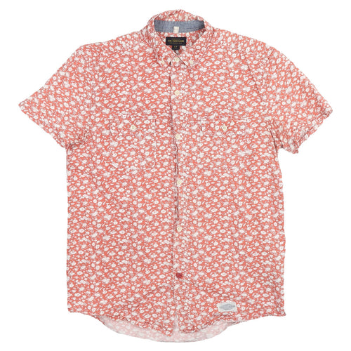 CPRO Provisions Men's Red Floral Short Sleeve Shirt
