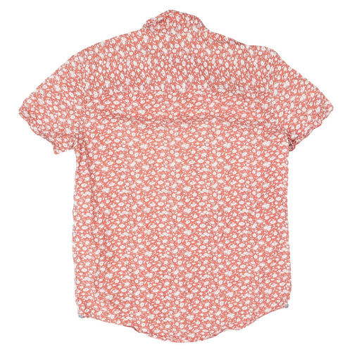 CPRO Provisions Men's Red Floral Short Sleeve Shirt