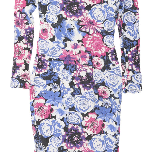 TG Women's Multicoloured Floral Bodycon Dress, Size 12