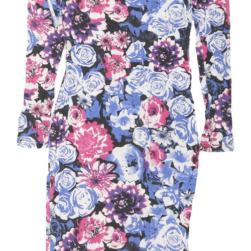 TG Women's Multicoloured Floral Bodycon Dress, Size 12