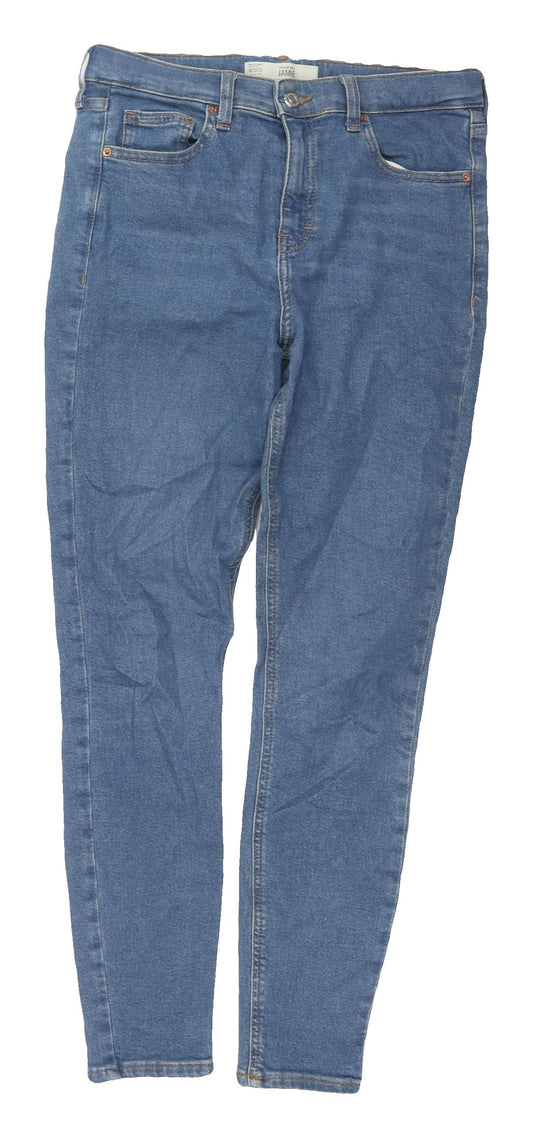 Topshop Women's Blue Skinny Jeans Size 12