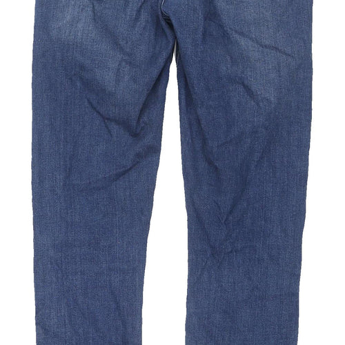 Topshop Women's Blue Skinny Distressed Jeans - Size 28