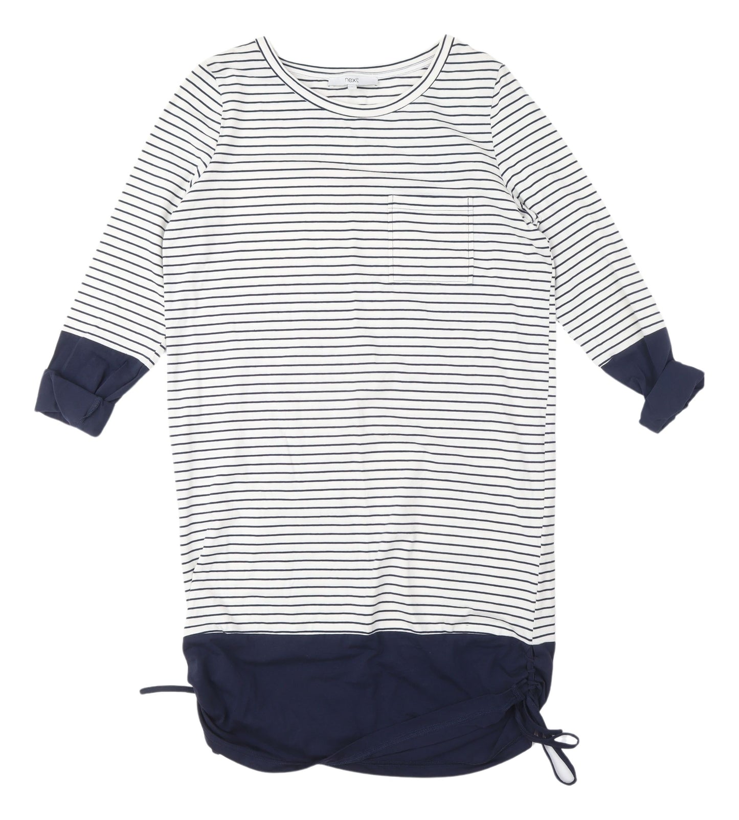 Next Women's Blue Striped T-Shirt Dress Size 8