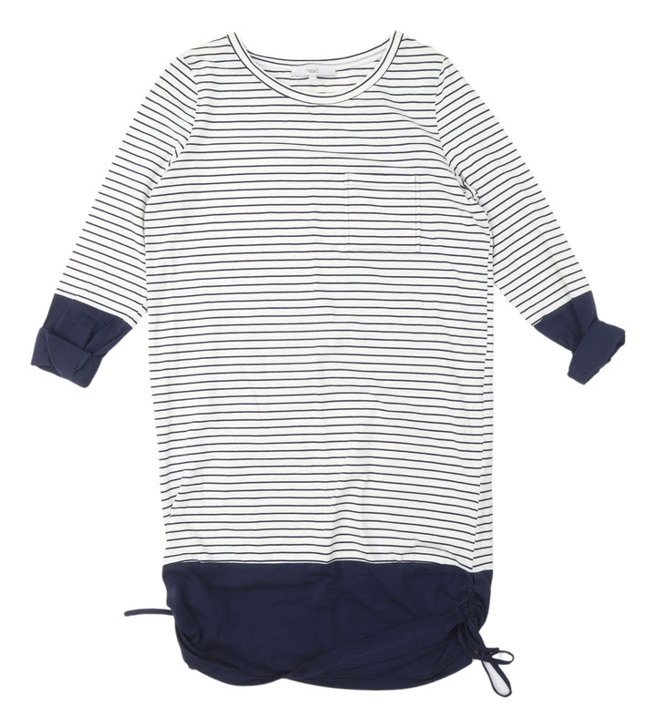 Next Women's Blue Striped T-Shirt Dress Size 8