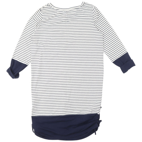 Next Women's Blue Striped T-Shirt Dress Size 8