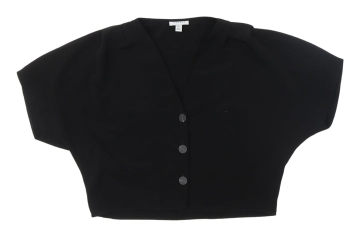 Topshop Black Women's Kimono Sleeve Blouse UK 6