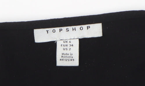 Topshop Black Women's Kimono Sleeve Blouse UK 6