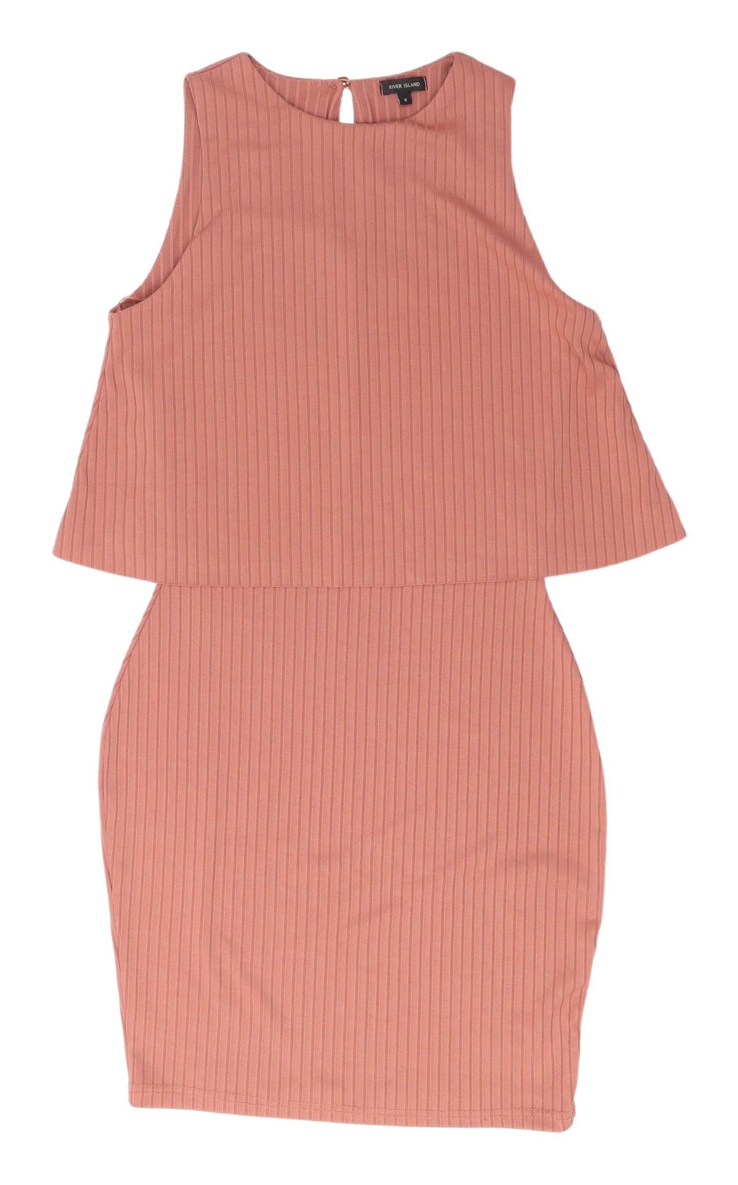 River Island Pink Sheath Dress Size 8 Women's Sleeveless