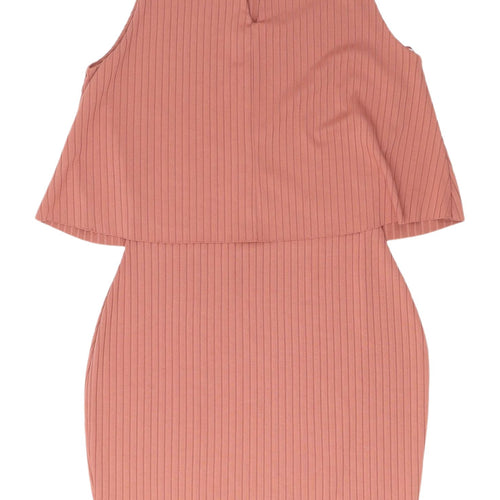 River Island Pink Sheath Dress Size 8 Women's Sleeveless
