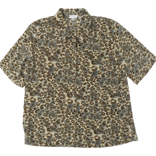 Vinachi Women's Multicoloured Animal Print Shirt