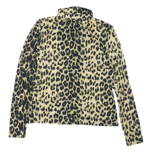 Warehouse Women's Multicoloured Leopard Button-Up Shirt M
