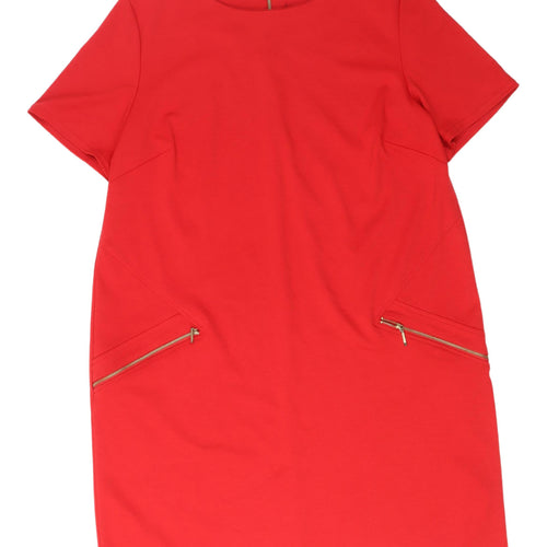 Wallis Women's Red Shift Dress UK 18 Casual Summer