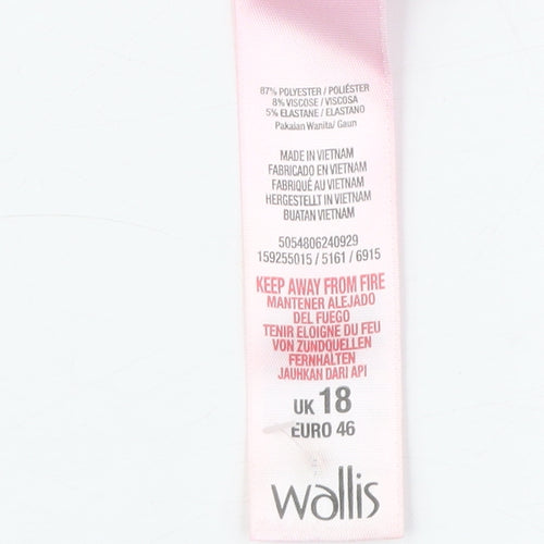 Wallis Women's Red Shift Dress UK 18 Casual Summer