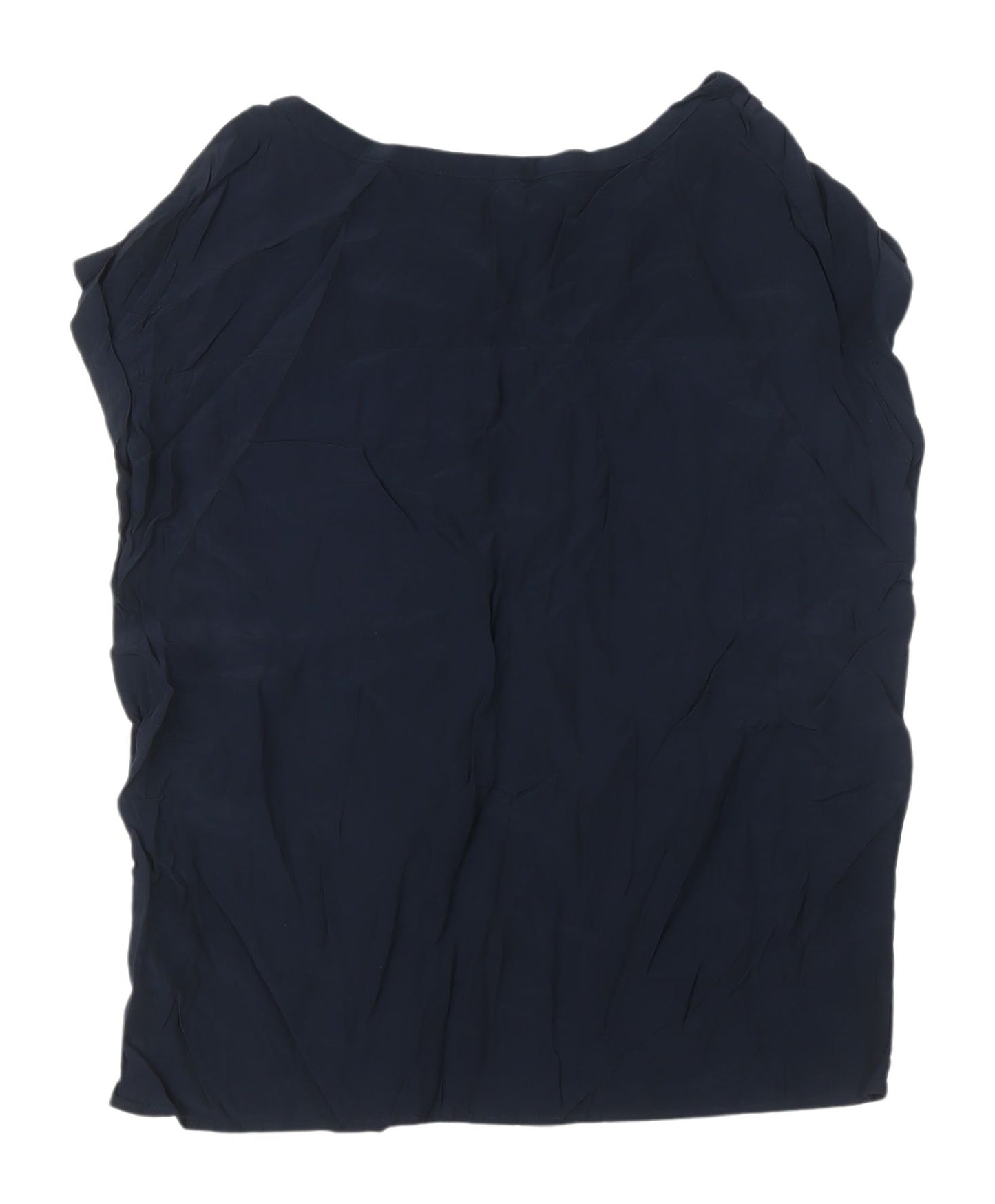 Next Women's Blue Beaded Blouse, UK 8, Short Sleeve
