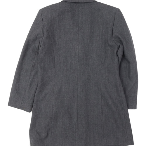 Jacques Vert Women's Grey Mid-Length Coat - Size 12