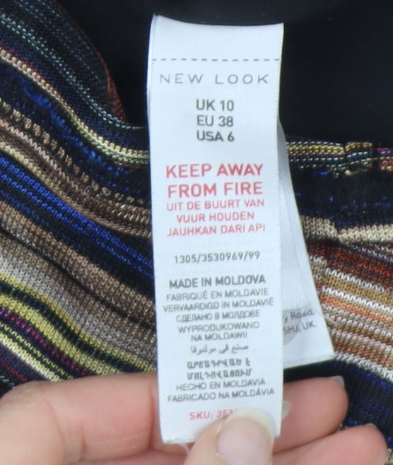 New Look Women’s Multicoloured Striped Shift Dress UK 10